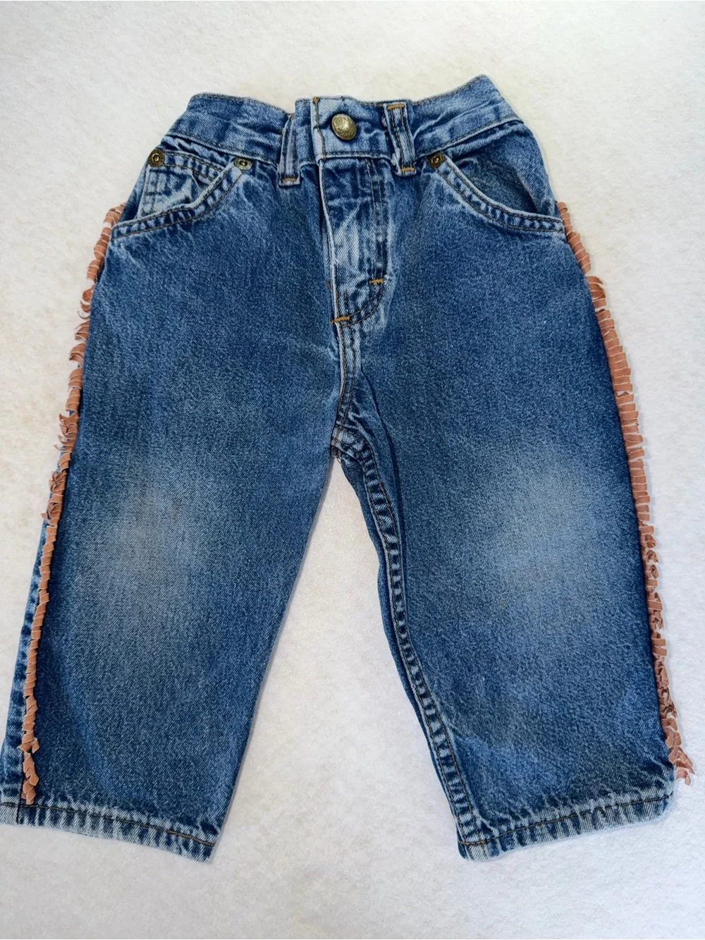 Vintage 90's OshKosh B'gosh Toddler Denim Cowboy Western Fringe Pants